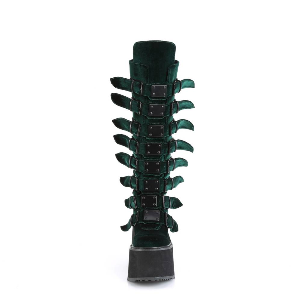 DemoniaCult - SWING-815 Bottes de plate-forme - Vert